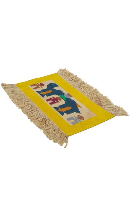 1 x 1 Vintage Peruvian Tapestry Rug 78294