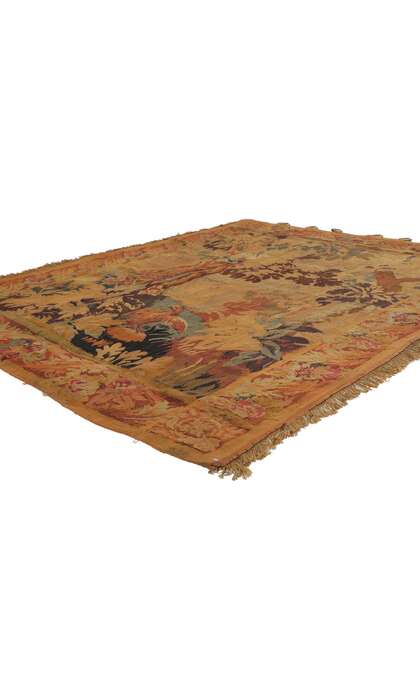 5 x 6 Antique French Aubusson Tapestry 78235