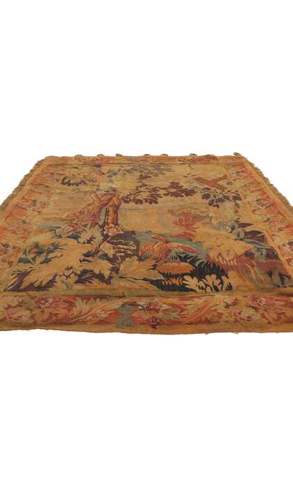 5 x 6 Antique French Aubusson Tapestry 78235