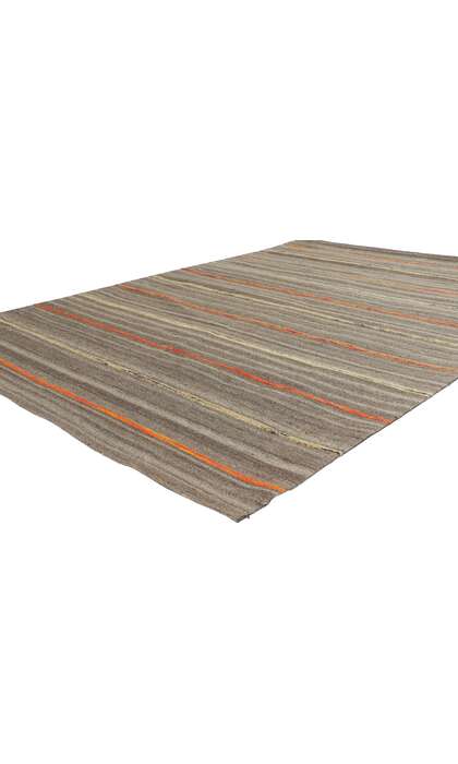 5 x 7 Contemporary Striped Indian Kilim Rug 30090