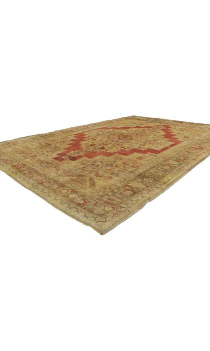 6 x 9 Antique Turkish Oushak Rug 50419