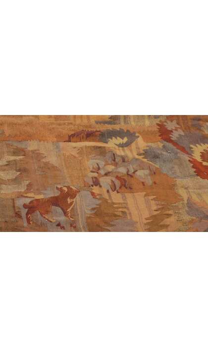 6 x 7 Antique French Aubusson Verdure Tapestry 53775