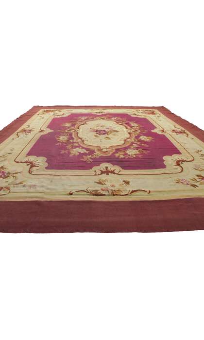 9 x 11 Antique French Aubusson Rug 73151