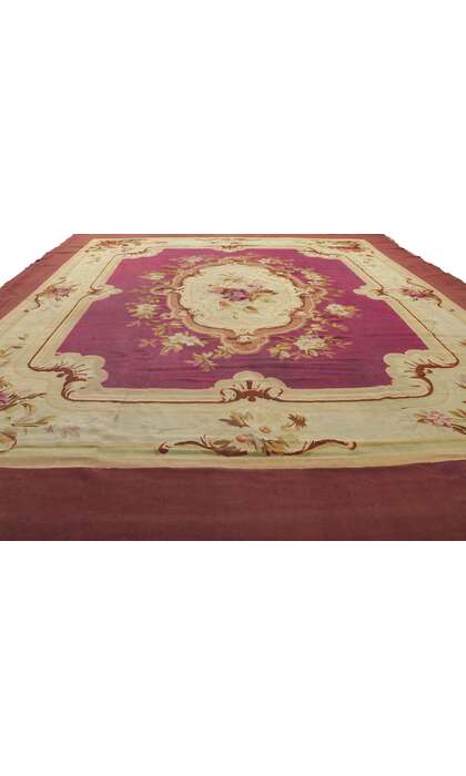 9 x 11 Antique French Aubusson Rug 73151