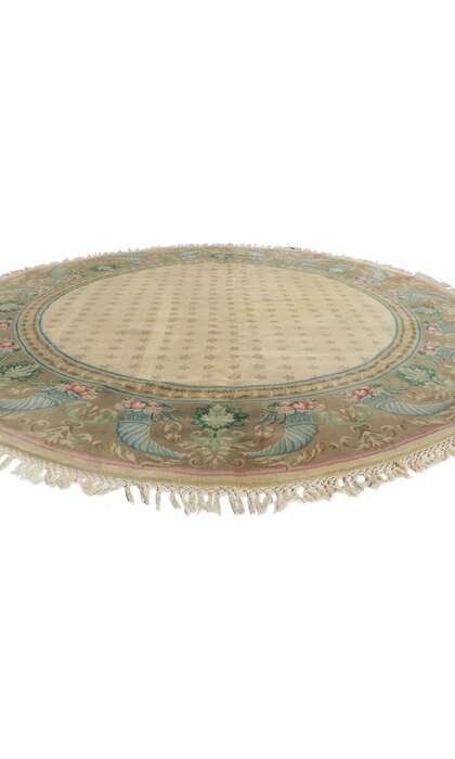 8 x 8 Vintage Round Indian Rug 74754