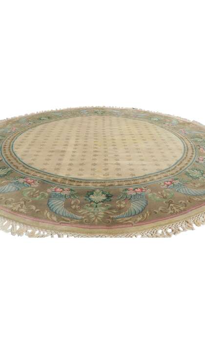 8 x 8 Vintage Round Indian Rug 74754