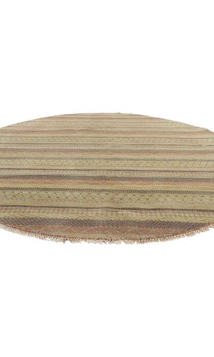 8 x 8 Modern Striped Round Area Rug 30293