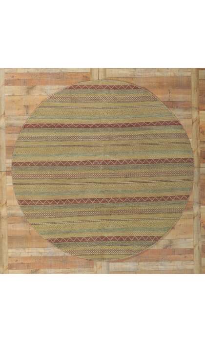 8 x 8 New Round Striped Area Rug 30301