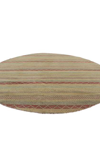 8 x 8 New Round Striped Area Rug 30301