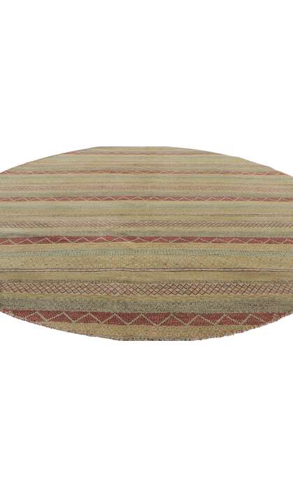8 x 8 New Round Striped Area Rug 30301