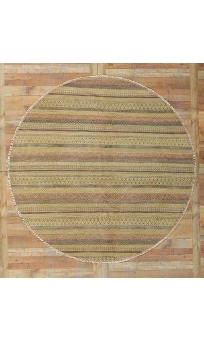8 x 8 Modern Striped Round Area Rug 30293