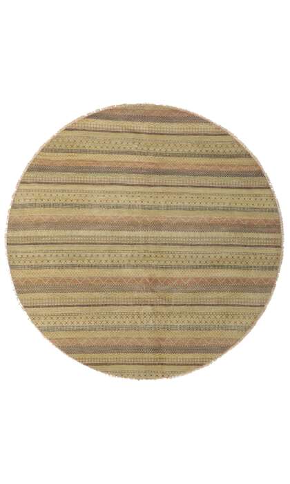 8 x 8 Modern Striped Round Area Rug 30293