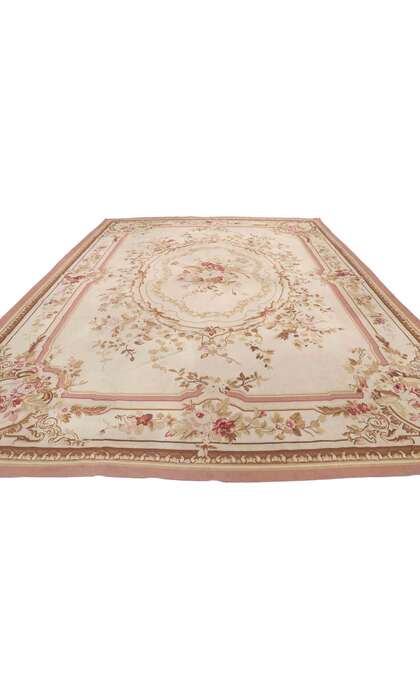 9 x 12 Vintage French Aubusson Rug 77645