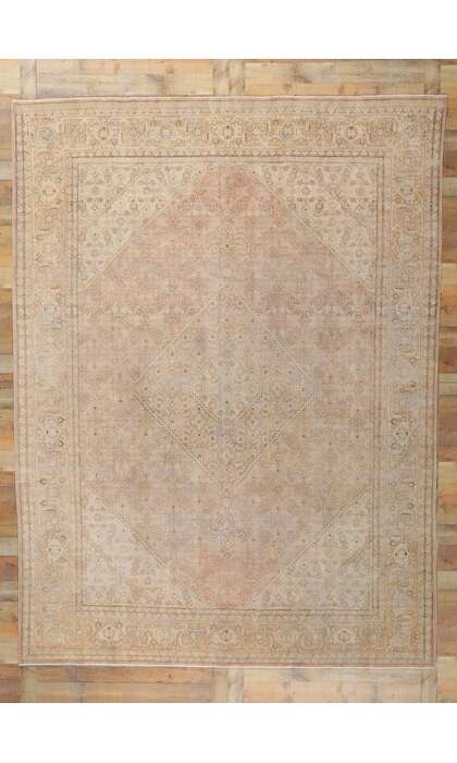 9 x 10 Antique Persian Tabriz Rug 61103