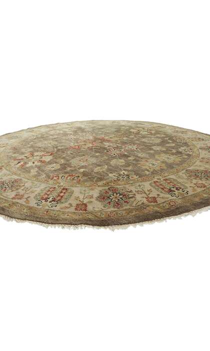 9 x 9 Vintage Indian Round Area Rug 77297