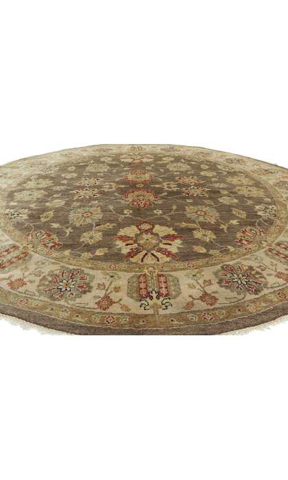 9 x 9 Vintage Indian Round Area Rug 77297