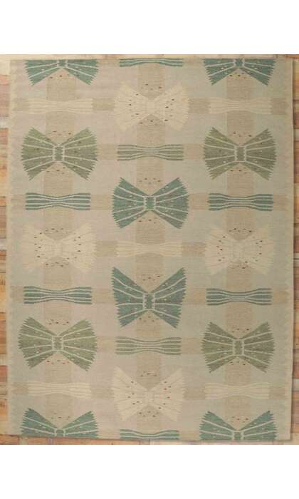 10 x 13 Scandinavian Modern Swedish Inspired Kilim Rug 30796