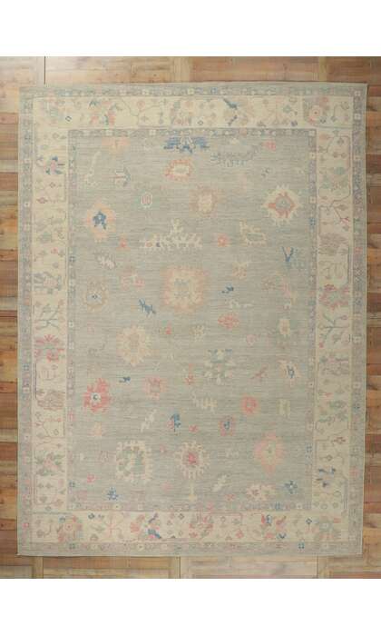 10 x 14 Vintage-Inspired Oushak Rug 80927