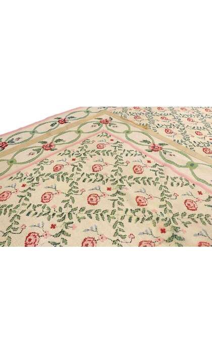 10 x 14 Vintage Chinese Needlepoint Rug 77205