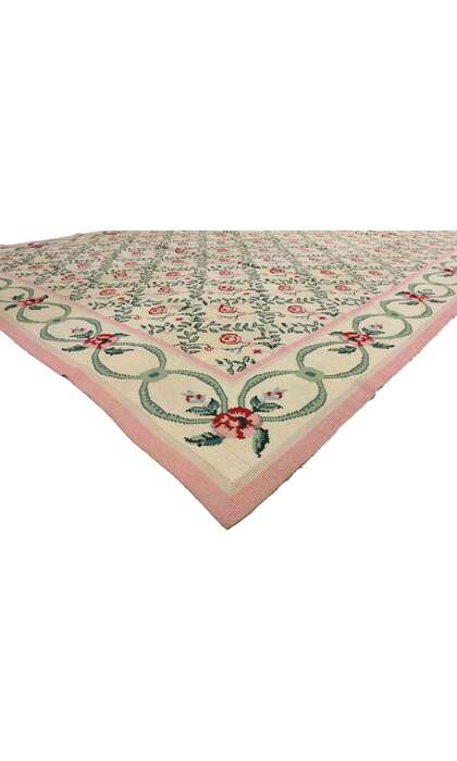 10 x 14 Vintage Chinese Needlepoint Rug 77205