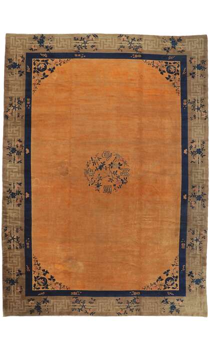 11 x 15 Antique Chinese Peking Wedding Rug 77267