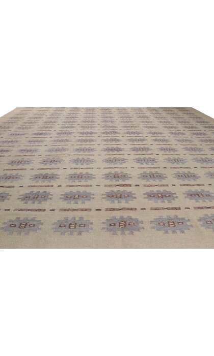 14 x 15 Scandinavian Modern Swedish Inspired Kilim Rug 30791