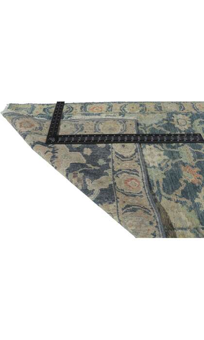 2 x 14 Modern Blue Oushak Rug Runner 30829