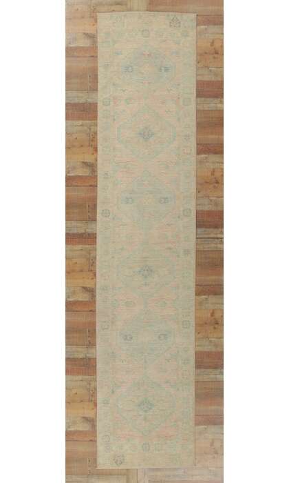 3 x 14 Colorful Pastel Oushak Runner 80880