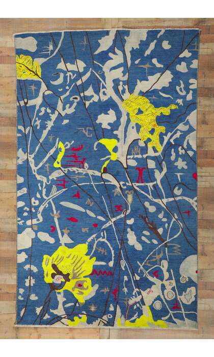 6 x 10 Joan Miro Style Abstract Rug 80741