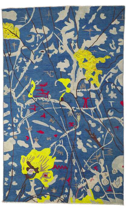 6 x 10 Joan Miro Style Abstract Rug 80741
