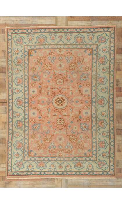 6 x 8 Antique Turkish Oushak Rug 72423