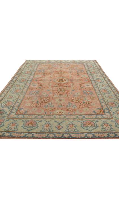 6 x 8 Antique Turkish Oushak Rug 72423