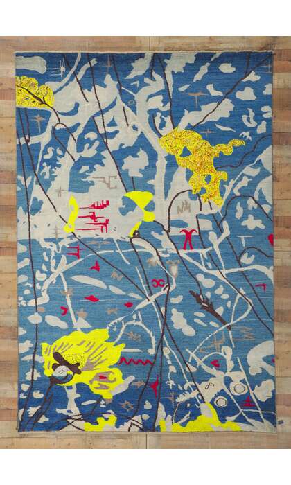 6 x 9 Joan Miro Style Abstract Rug 80742