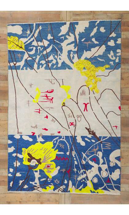 6 x 9 Joan Miro Style Abstract Rug 80744