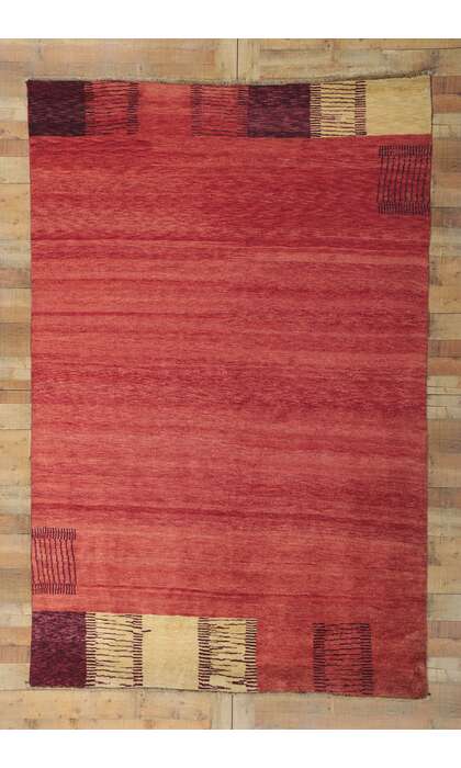 6 x 9 Contemporary Red Area Rug 80748