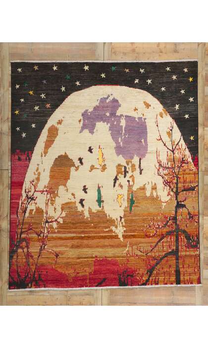 8 x 10 Nature-Inspired Lunar Descent Modern Rug 80737