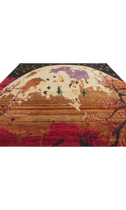 8 x 10 Nature-Inspired Lunar Descent Modern Rug 80737