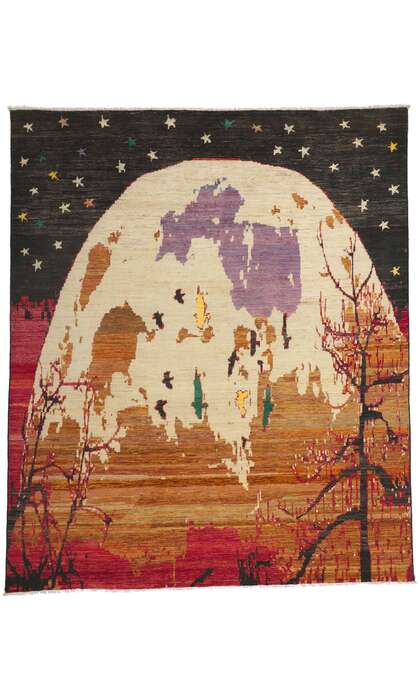 8 x 10 Nature-Inspired Lunar Descent Modern Rug 80737