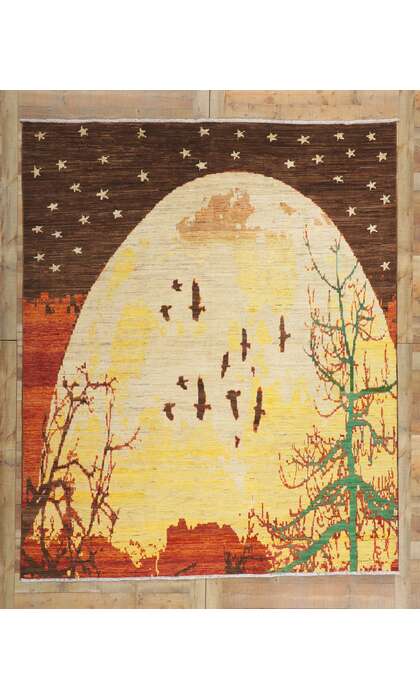 8 x 10 Nature-Inspired Gilded Ascent Modern Rug 80738