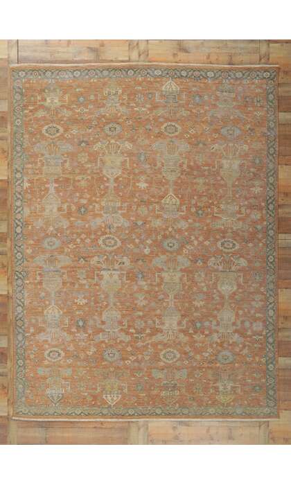 9 x 12 Vintage Style Modern Oushak Rug 30837
