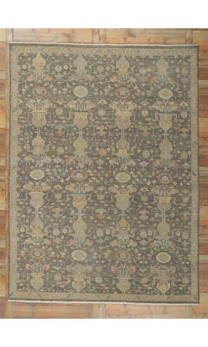 9 x 12 Modern Earth-Tone Oushak Rug 30840