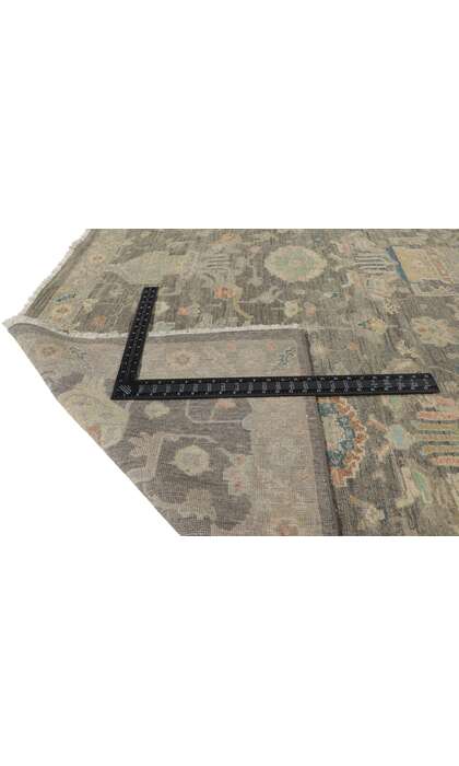 9 x 12 Modern Earth-Tone Oushak Rug 30840