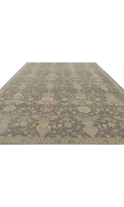 9 x 12 Modern Earth-Tone Oushak Rug 30840