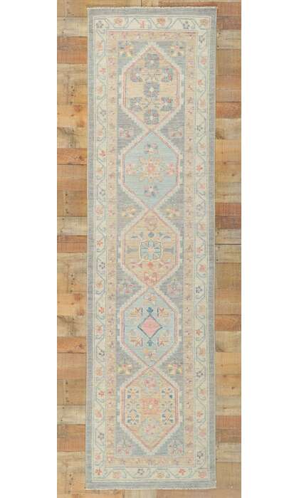 3 x 10 Colorful Oushak Runner 80833