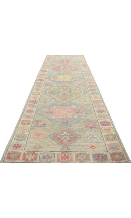3 x 10 Colorful Oushak Runner 80834