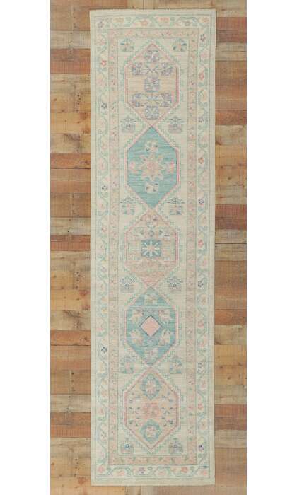 3 x 10 Colorful Oushak Runner 80836