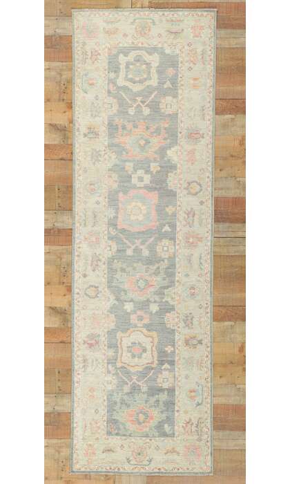 3 x 10 Colorful Oushak Runner 80860