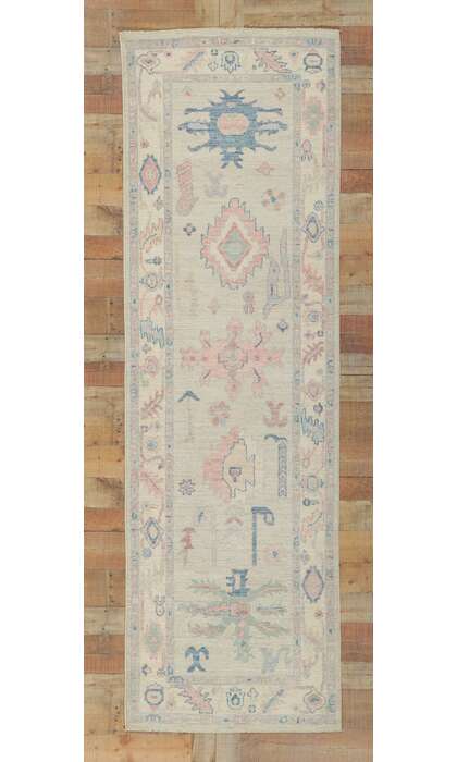 3 x 10 Colorful Oushak Runner 80861