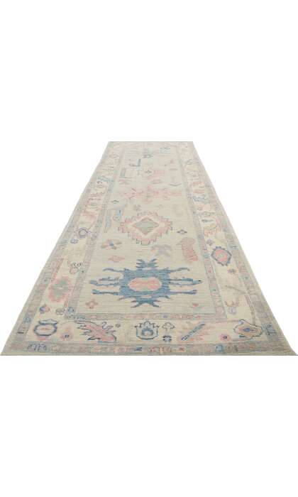 3 x 10 Colorful Oushak Runner 80861