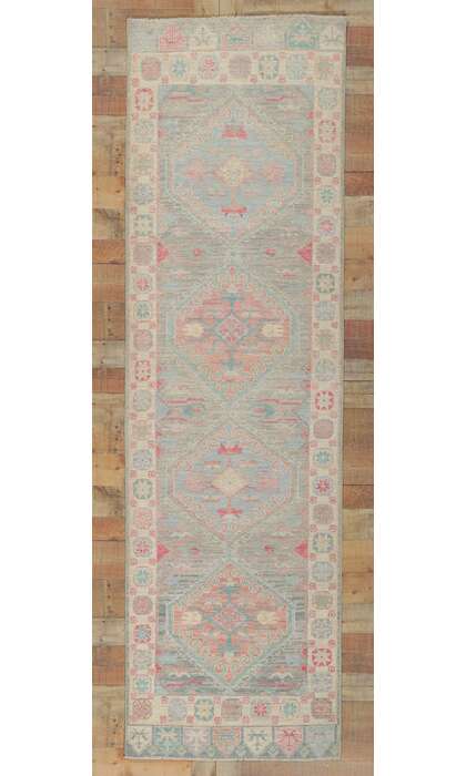 3 x 10 Colorful Oushak Runner 80862